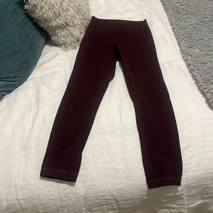 Maroon Lululemon leggings